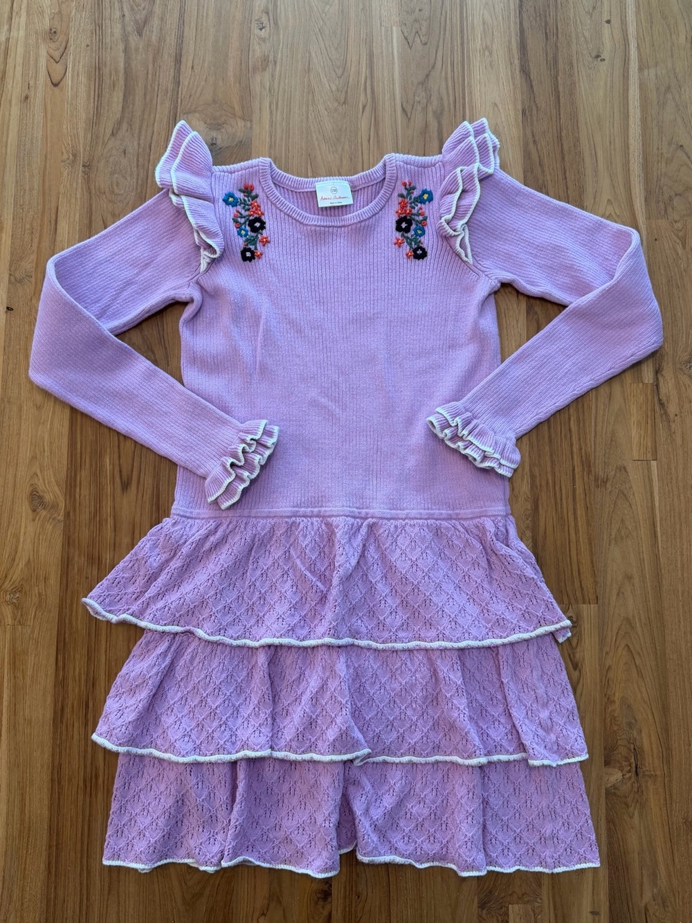 Hanna Andersson Knit Dress with Embroidery Girls’ 150 (US size 12)